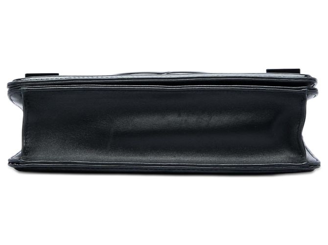 Chanel Boy Brick Horizontal Flap in vernice nera e acrilico a righe Rosa - vista 3