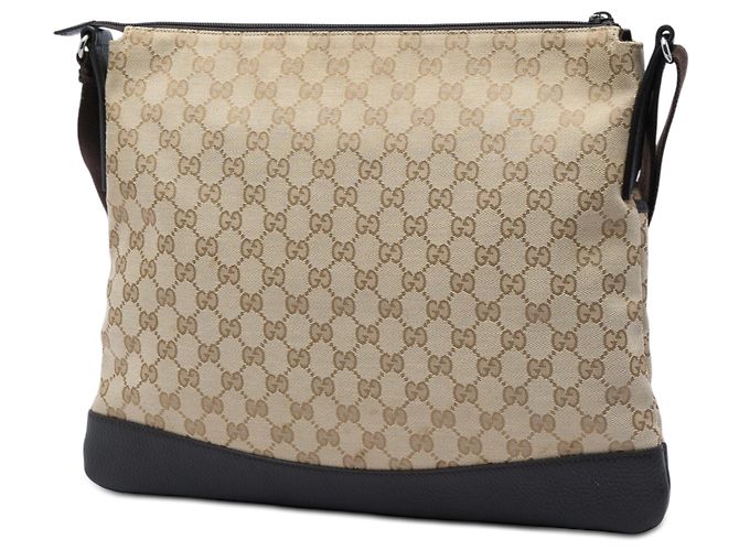 Borsa a tracolla Gucci in tela GG beige - vista 2