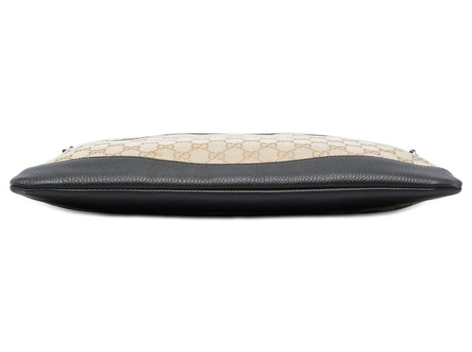 Borsa a tracolla Gucci in tela GG beige - vista 3