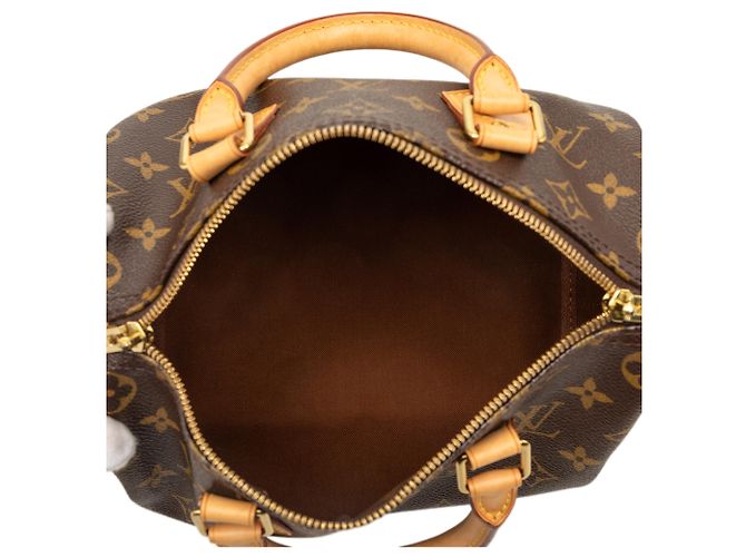 Louis Vuitton Brown Monogram Speedy Bandouliere 25 Marrone - vista 4