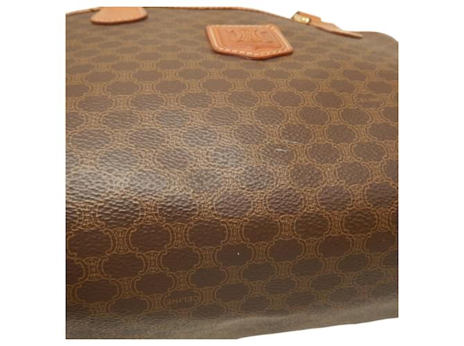 Céline Borsa Celine Brown Macadam Coated Canvas Marrone - vista 11