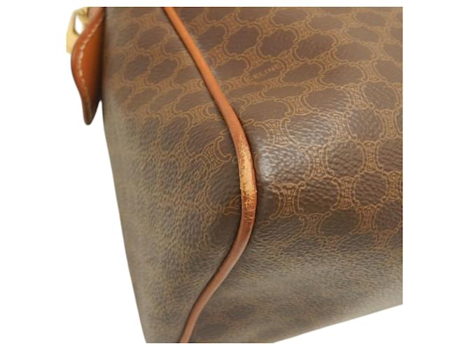 Céline Borsa Celine Brown Macadam Coated Canvas Marrone - vista 12
