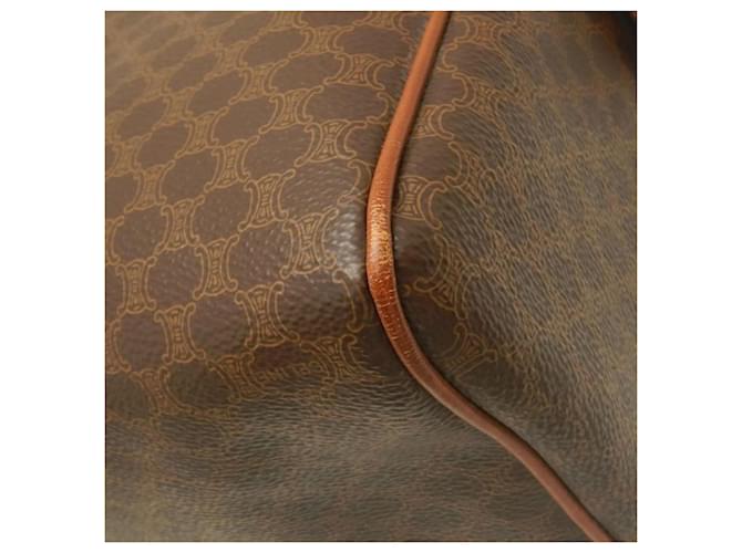 Céline Borsa Celine Brown Macadam Coated Canvas Marrone - vista 14