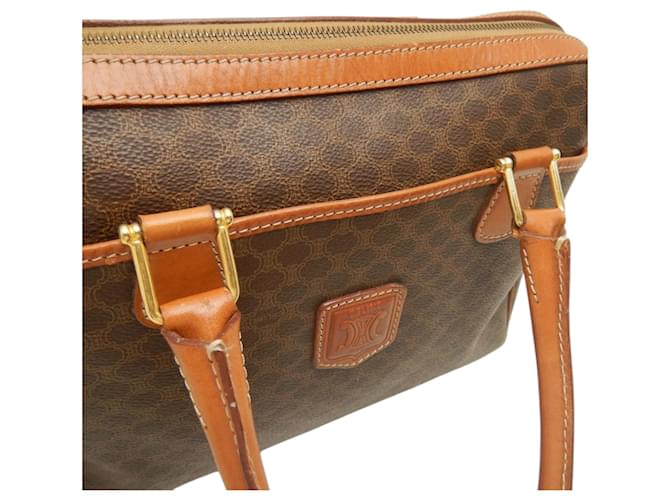 Céline Borsa Celine Brown Macadam Coated Canvas Marrone - vista 19