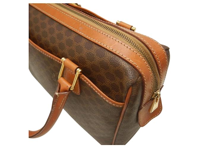 Céline Borsa Celine Brown Macadam Coated Canvas Marrone - vista 20