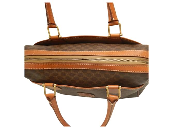 Céline Borsa Celine Brown Macadam Coated Canvas Marrone - vista 21