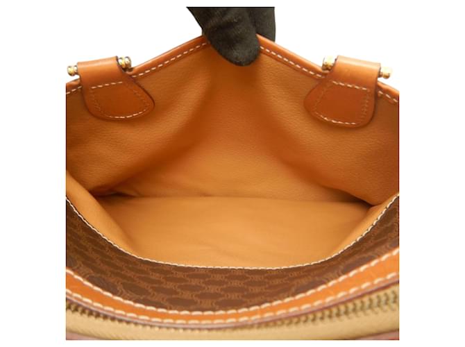 Céline Borsa Celine Brown Macadam Coated Canvas Marrone - vista 6