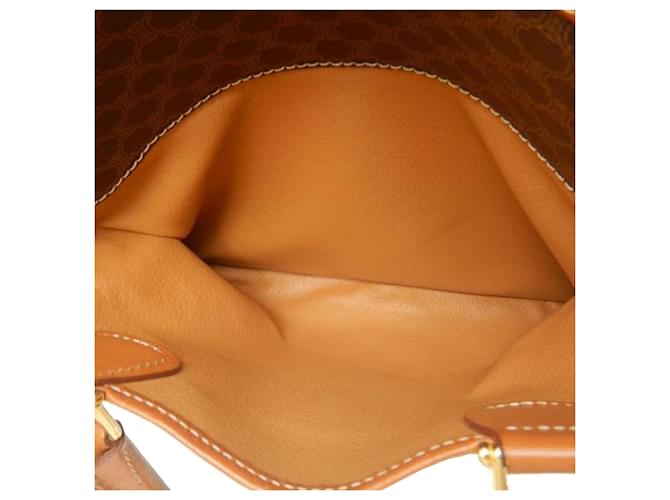 Céline Borsa Celine Brown Macadam Coated Canvas Marrone - vista 8