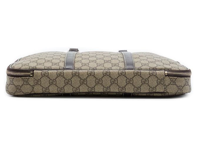 Sac business Gucci Beige GG Supreme - vue 3