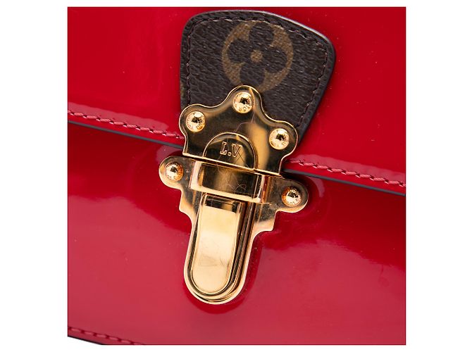 Louis Vuitton Red Vernis Miroir Cherrywood BB Rosso - vista 5