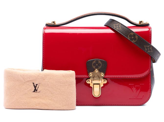 Louis Vuitton Red Vernis Miroir Cherrywood BB Rosso - vista 7