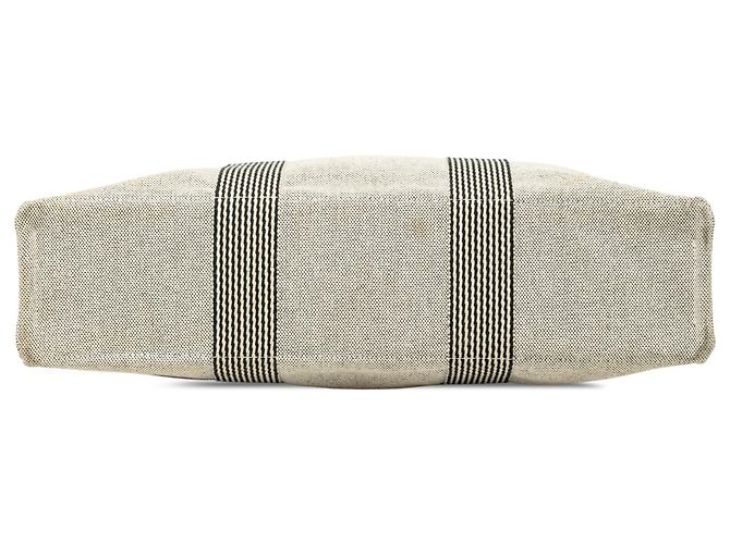 Hermès Gray Canvas Fourre Tout MM Marrone Grigio - vista 3