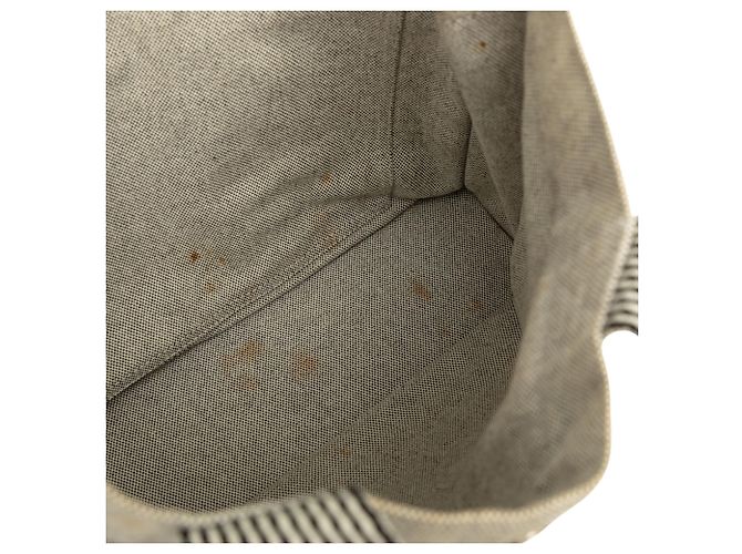 Hermès Gray Canvas Fourre Tout MM Marrone Grigio - vista 5