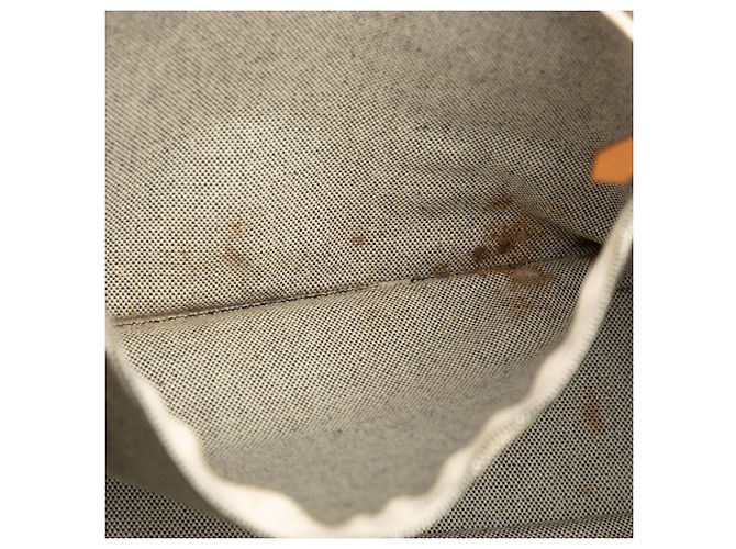 Hermès Gray Canvas Fourre Tout MM Marrone Grigio - vista 6