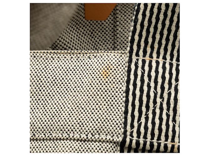 Hermès Gray Canvas Fourre Tout MM Marrone Grigio - vista 9