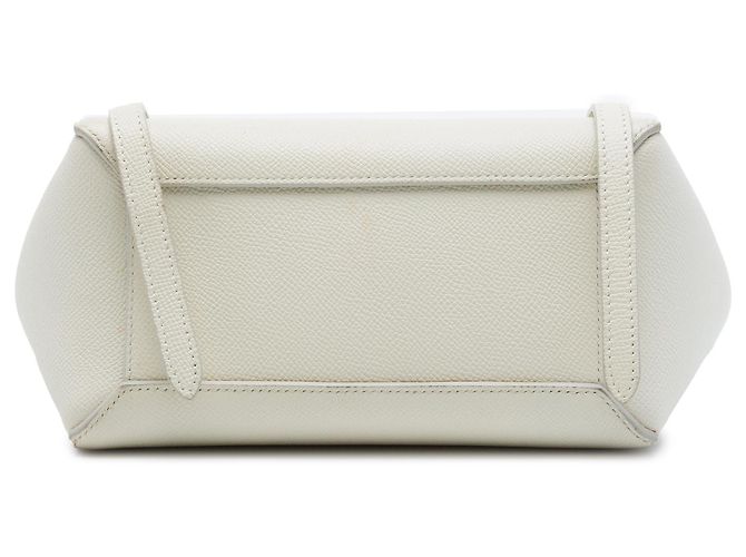 Belt Bag Céline Bolso cinturón Celine Nano de piel de becerro granulada blanca Blanco - vista 3