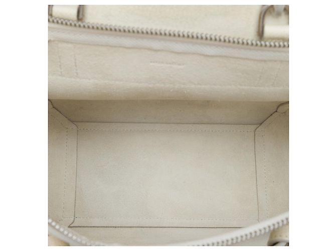 Belt Bag Céline Bolso cinturón Celine Nano de piel de becerro granulada blanca Blanco - vista 4