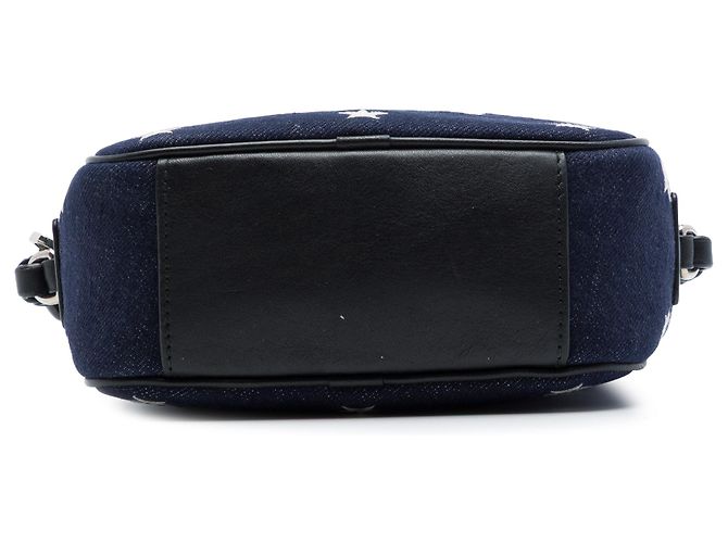 Borsa Camera per bambini Burberry in denim blu con logo TB Star Blu navy - vista 3