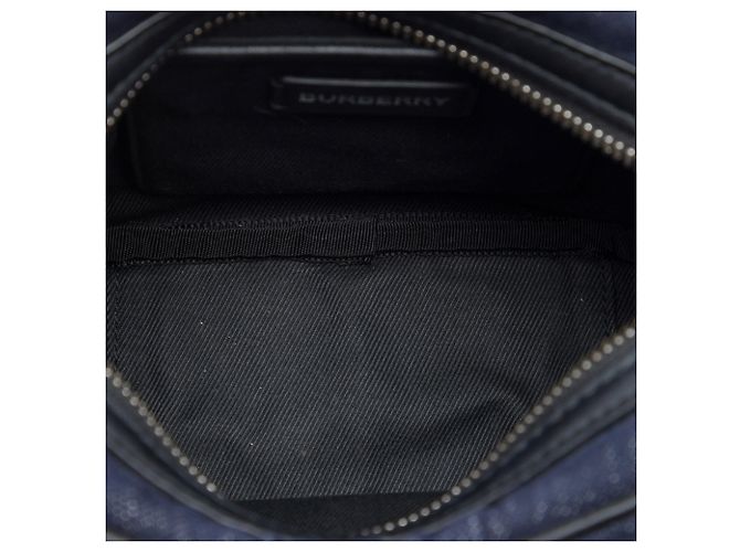 Borsa Camera per bambini Burberry in denim blu con logo TB Star Blu navy - vista 4