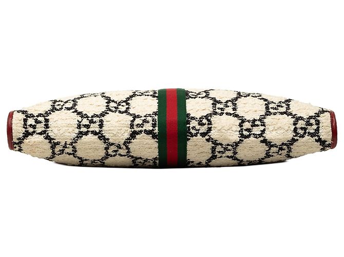 Gucci Rajah Großer GG Tweed Web Tote in Weiß - Ansicht 3