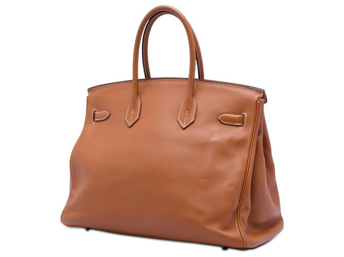Hermès Brown Tadelakt Birkin Retourne 35 Marrom - vista 2