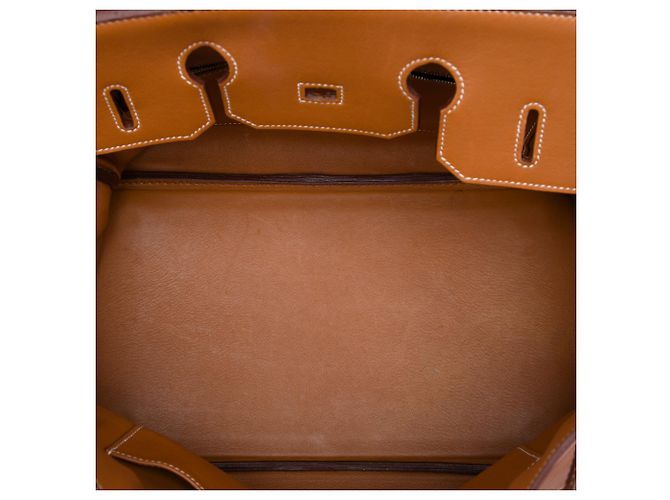 Hermès Brown Tadelakt Birkin Retourne 35 Marrom - vista 4