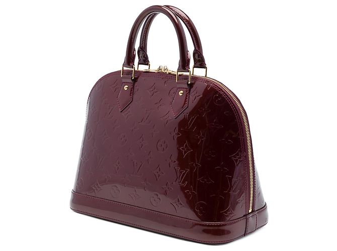 Louis Vuitton Red Monogram Vernis Alma PM Rosso Bordò - vista 2
