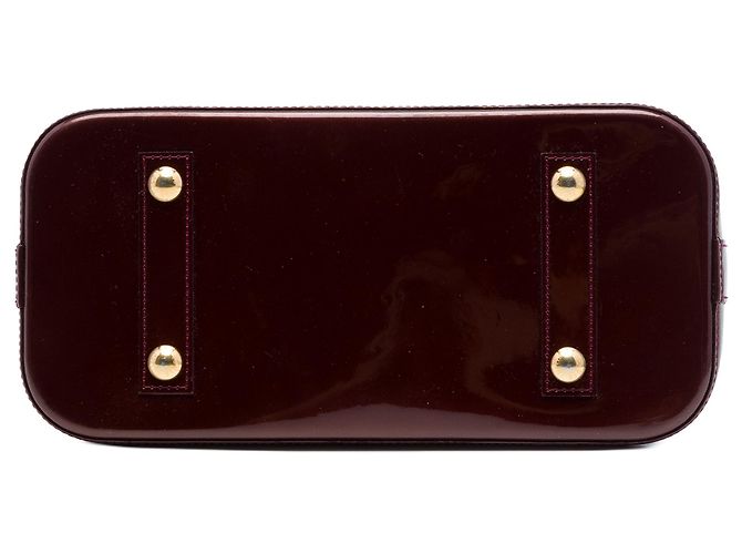 Louis Vuitton Red Monogram Vernis Alma PM Rosso Bordò - vista 3