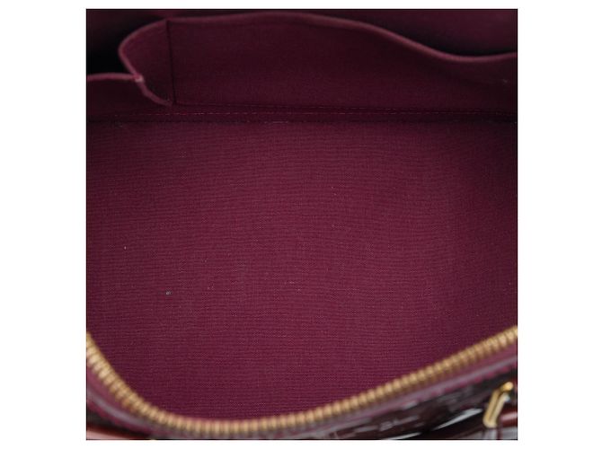 Louis Vuitton Red Monogram Vernis Alma PM Rosso Bordò - vista 4