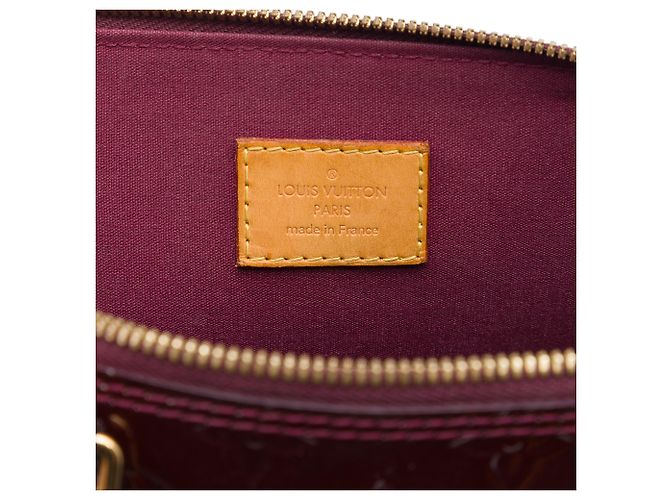 Louis Vuitton Red Monogram Vernis Alma PM Rosso Bordò - vista 5