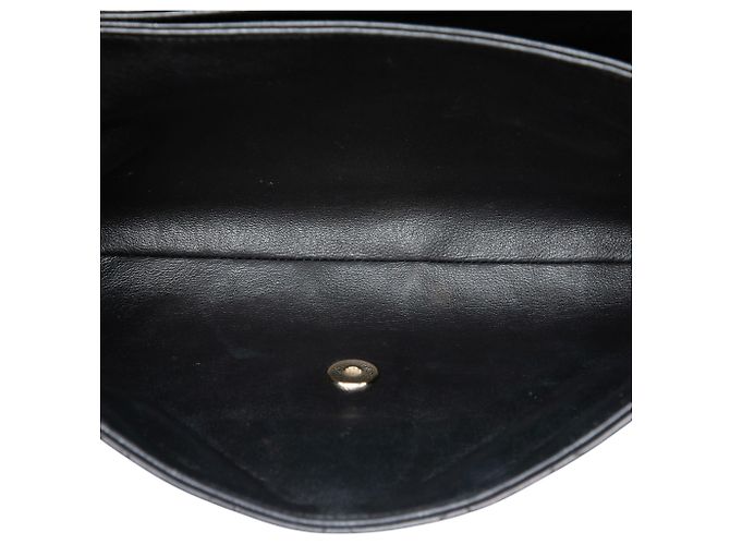 Chanel Black Jumbo Quilted Lambskin 3 Compartment Flap Preto - vista 4