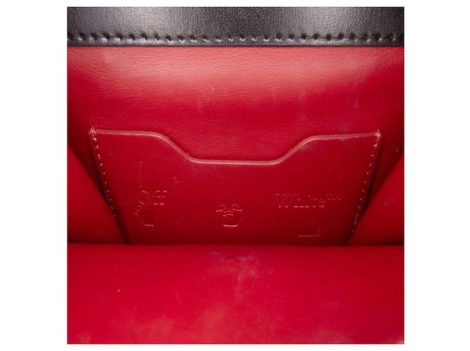 Off White Borsa Jitney 0.7 Off-White in pelle di vitello nera Nero - vista 5