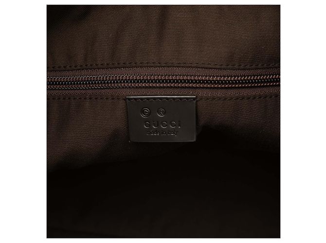 Borsa a tracolla Gucci in nylon GG marrone Marrone scuro - vista 5