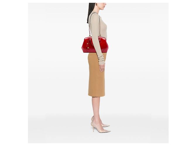 Louis Vuitton Red Monogram Vernis Santa Monica Rosso - vista 6