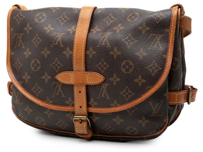 Louis Vuitton Brown Monogram Saumur 25 Marrone - vista 2