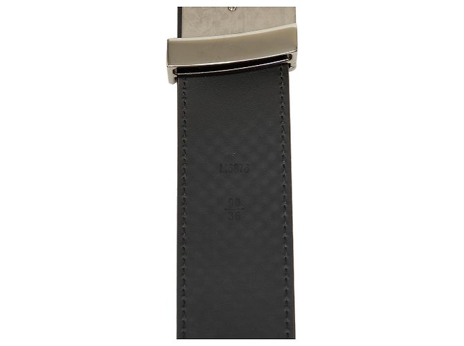 Cinturón reversible Initiales Louis Vuitton Mini Damier de ante marrón Castaño - vista 7