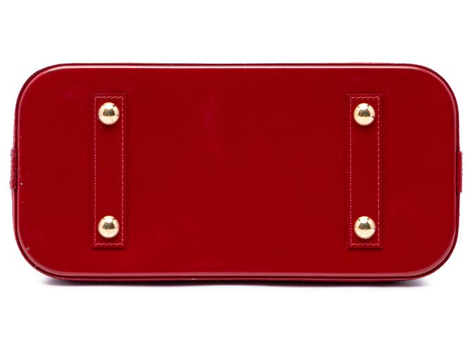 Louis Vuitton Red Monogram Vernis Alma PM Rosso - vista 3