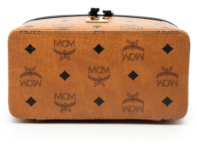 Necessaire MCM Brown Visetos Coated Canvas Rockstar Marrone - vista 3