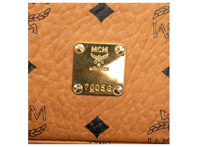 Necessaire MCM Brown Visetos Coated Canvas Rockstar Marrone - vista 6