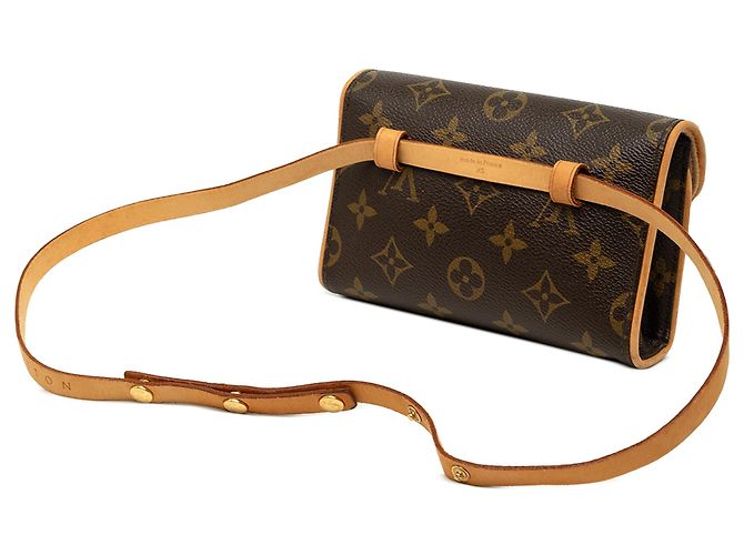 Louis Vuitton Brown Monogram Pochette Florentine Marrone - vista 2