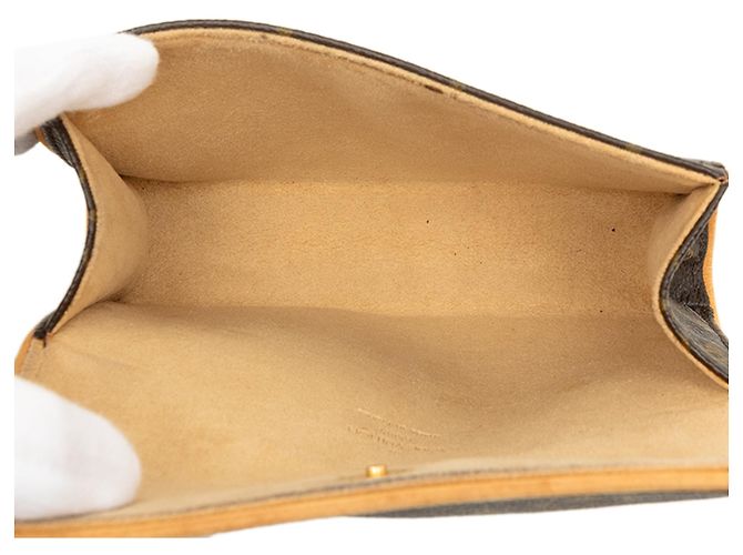 Louis Vuitton Brown Monogram Pochette Florentine Marrone - vista 4