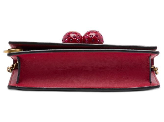Gucci Mini GG Supreme Cherry Crossbody Beige - vista 3