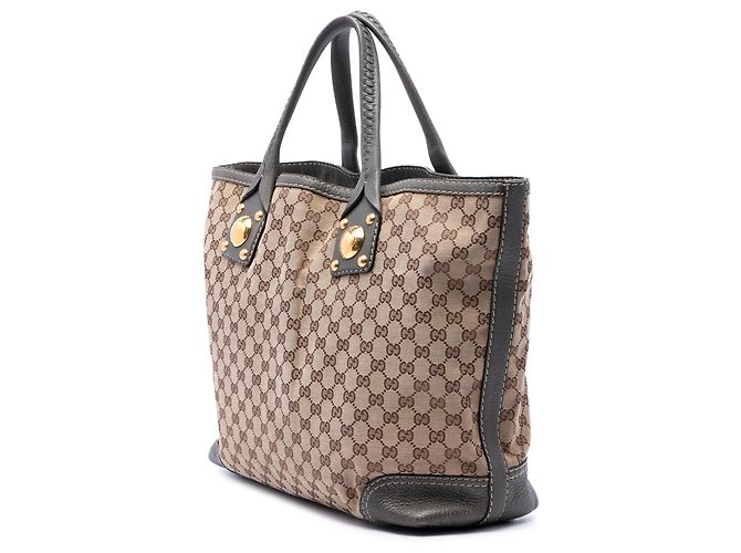 Gucci Sunset Tote aus beigem GG Canvas - Ansicht 2