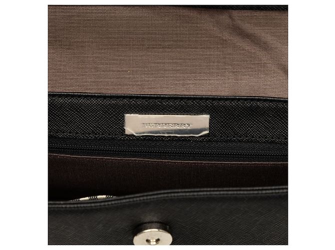 Borsa a tracolla con patta Burberry in pelle nera Nero - vista 5