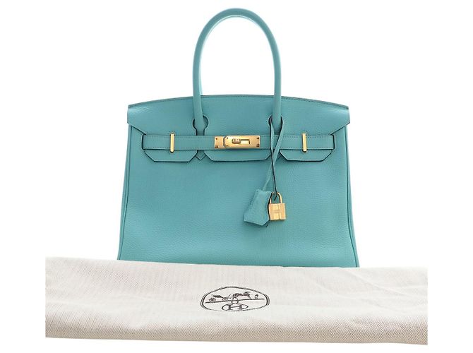 Hermès Blue Togo Birkin Retourne 30 Turchese - vista 15