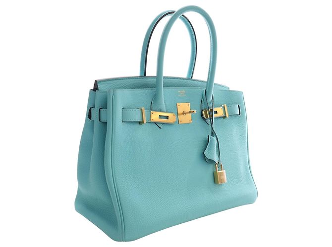 Hermès Blue Togo Birkin Retourne 30 Turchese - vista 9