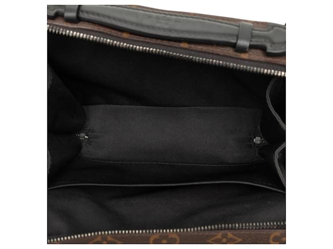Louis Vuitton Brown Monogram Macassar Handle Soft Trunk Marrone - vista 4