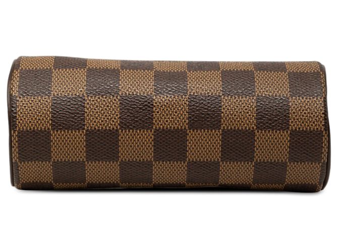 Louis Vuitton Brown Damier Ebene Papillon Pochette Marrone - vista 3