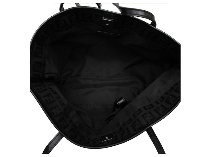 Fendi Tote aus schwarzem Zucchino-Canvas - Ansicht 4