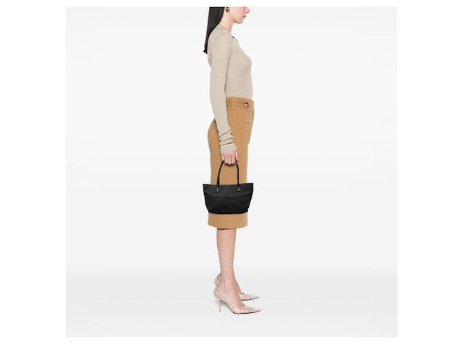 Fendi Tote aus schwarzem Zucchino-Canvas - Ansicht 6